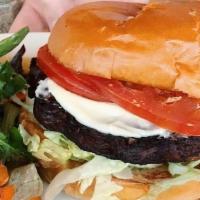 Chipotle Black Bean Burger · mayo, lettuce, tomato