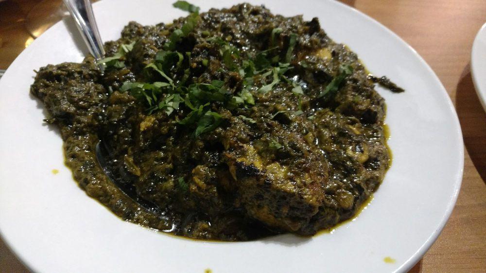Chicken Palak · Chicken cooked with spinach & fresh spices.