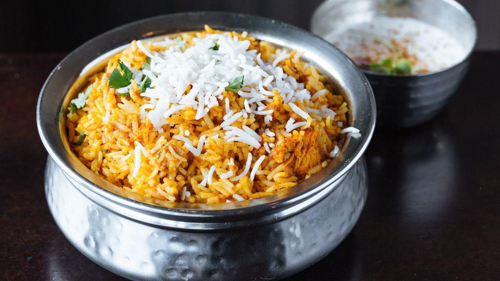 Vegetable Biriyani · Classic dish of curried rice with vegetables.