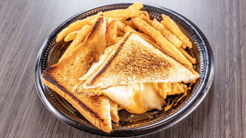 Mama'S Grilled Cheese · Swiss, melted cheese, and Mama’s signature sauce.