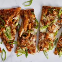 Bbq Chicken · Our classic flatbread brushed with tangy barbecue sauce and loaded with barbecue chicken, mo...