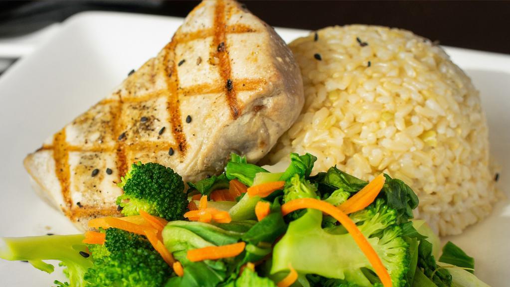 Grilled Yellowfin Tuna · Orange soy glaze served with steamed vegetables.


Consuming raw or undercooked seafood may increase your risk of foodborne illness, especially if you have certain medical conditions.