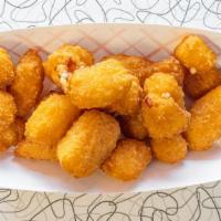 Cheese Curds · Pieces of curdled milk.