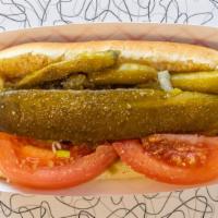 Chicago Dog · Choice of beef hot dog, polish, hot link, or brats. Toppings included: yellow mustard, onion...