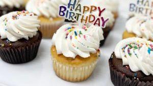 Happy Birthday (12 Cupcakes) · Topped with six plastic colorful Happy Birthday toppers. These cupcakes are perfect for any ...