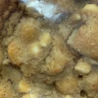 Jumbo White Macadamia Nut · Crispy edges with a gooey center. This 4″ Jumbo white chocolate chip macadamia nut cookie is...