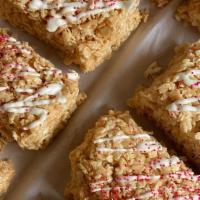 Jumbo Rice Crispy Treat · Delicious and crispy treat with a buttery marshmallow taste. Decorated daily with a variety ...