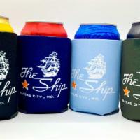 The Ship Can Coozie · our new can coozies are here just in time to beat the summer heat ~ nice neoprene compact un...