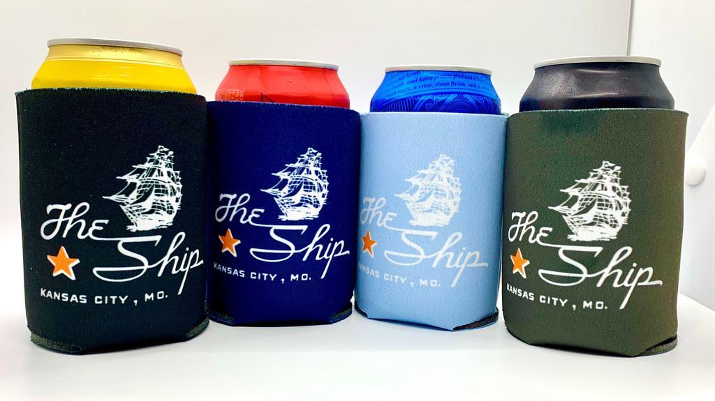 The Ship Can Coozie · our new can coozies are here just in time to beat the summer heat ~ nice neoprene compact units that fit in your pocket or purse ~ your choice of color while they last