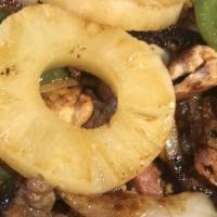 Fajita Hawaiian (1 Person) · We use our special recipe to cook chicken, bacon, ham, steak and pineapple, prepared with on...