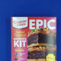 Epic Salted Caramel Brownies · Salted caramel brownies with a fudgy middle and all of your favorite inclusions on top.
