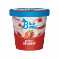 Double Strawberry · Strawberry ice cream with strawberries and strawberry swirls.