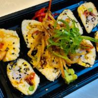Shrimp & Grits Sushi Roll · Try our southern inspired shrimp and grits with turkey bacon grilled corn served with a butt...