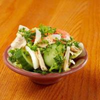 Mini Fattoush · Romaine lettuce, parsley, tomatoes, onions, cucumbers & toasted pita bread tossed with our h...