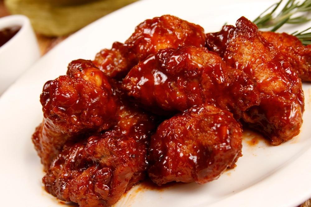 Chicken Wings (6 Pieces) · 6 pieces of traditional wings, lightly breaded and then fried to golden-brown crisp.