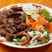 Beef Kabob · The finest cut of beef, marinated and grilled to perfection (Contains peanut).