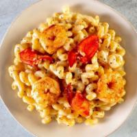 Cavatappi With Lobster And Shrimp · For seafood lovers! Barilla Cellentani (aka Cavatappi) with cheese sauce, topped with shrimp...