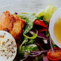 Rockhill Salad · mixed greens, hard boiled egg, heirloom cherry tomato, cornbread croutons, house vinaigrette