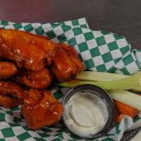 Irish Wings Boneless · Boneless wings fried to perfection and served with celery and carrots. Ranch or bleu cheese ...