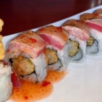 Tuna Tataki · tempura shrimp, topped with seared tuna, sweet chili sauce.

Consuming raw or undercooked Fi...
