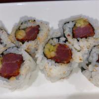 Spicy Tuna Roll · tuna, cucumber, spicy sauce.

Consuming raw or undercooked Fish, shellfish, or egg may INCRE...