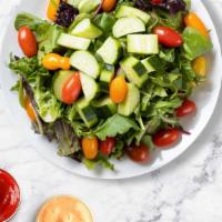 House Hunk Salad · Lettuce, tomatoes, onion, tossed with your choice of dressing.