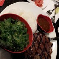 Sakari Beef Rib · Marinated and seasoned Japanese short ribs with house teriyaki sauce on the side. Includes h...