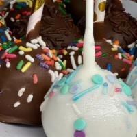 Cakepop · Our delicious chocolate cakepop covered in chocolate and sprinkles. It's a MUST try!