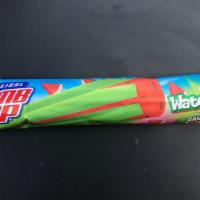Watermelon · Watermelon and lime with candy seeds flavored popsicle