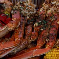 Special A · One lb snow crab, one lb shrimp (no head), one piece of  lobster tail, two corn, two egg, tw...