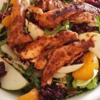Leando'S Salad · A flavor explosion featuring apples, mandarin oranges, dried cranberries, feta cheese, and p...