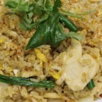 Yellow Curry Fried Rice · House fried rice with yellow curry.
