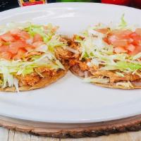 Meat Tostada (2) · No beans or rice.