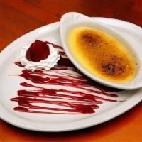 Crème Brulee · Silky, rich vanilla custard, fired to order.