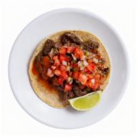 A La Carte Taco - A La Carte Taco · Choice of meat: carnitas, steak, chorizo, chicken, al pastor, ground beef. Topped with your ...