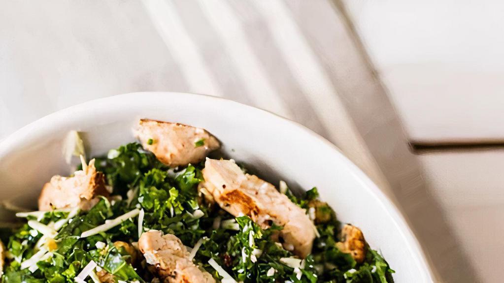 Grill Chicken Salad · Crispy Leafy Greens With Grilled Chicken