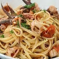 Linguine With Calamari · Fresh Calamari sauteed in Olive Oil, Garlic, White Wine, Clam Juice, Butter, Fresh Parsley o...