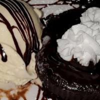 Chocolate Lava Cake · Warm Center Chocolate Fudge Cake served with Vanilla Ice Cream