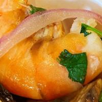 Tom Yum (Hot & Sour Soup) · Thai spicy sour soup  with chicken or shrimp, lemongrass, kaffir lime leaves, mushrooms, chi...