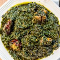 Fried Spinach · Pan-fried with onions, bell peppers, and spices. This item cooked with smoked turkey and bak...