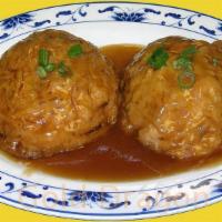 Pork Egg Foo Young  · Served with white rice or fried rice