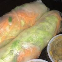 Fresh Roll · Hand-rolled shredded leaf lettuce, carrots, bean sprouts, cilantro and scallions wrapped in ...