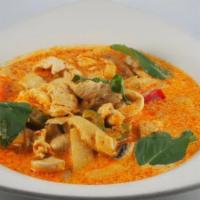 Tom Yum (Bowl) · Light sweet and sour soup with a touch of spicy chili paste put together with mushrooms, lem...
