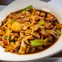 Pad Cashew · Stir-fry with  celery, onions, green onions, carrots, baby corns, and bamboo shoot with our ...