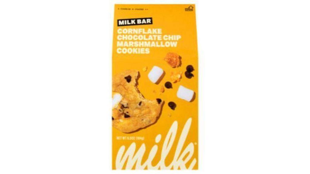 Milk Bar Cornflake Chocolate Chip Marshmallow Cookies (6.5 Oz) · The Cornflake Chocolate Chip Marshmallow Cookie combines the unique flavors and textures of chocolate chip, gooey marshmallow, and crunchy cornflake.