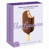 Van Leeuwen Vanilla Caramel Swirl Ice Cream Bar (4 Bars) · Vanilla ice cream with a swirl of caramel all wrapped up in a thick coating of milk chocolate.