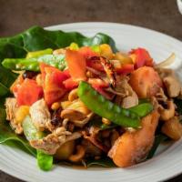 Cashew  Nut · Spicy. Stir-fried choice of meat with cashew nuts, pineapple, snow peas, tomato, onion, bell...