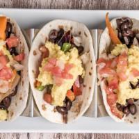 Black Bean Breakfast Tacos  · Seasoned with our southwestern spice blend our black beans are full of flavor and fulfilling...