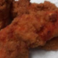 Chicken Strips · (Fully cooked chicken breast strip fritters with rib meat)