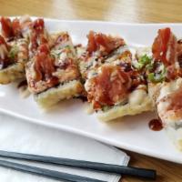 I Joe · Spicy crab. Cream cheese topped with spicy tuna.